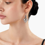 Heart Glow Obsidian Earrings