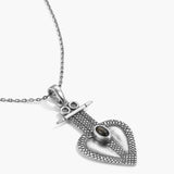 Heart Glow Obsidian Necklace