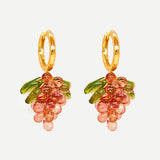 Raspberry Beaded Earrings
