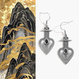 Heart Glow Obsidian Earrings