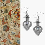 Heart Glow Moonstone Earrings