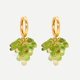 Green Grape Beaded Earrings