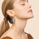 Blueberry Beaded Earrings
