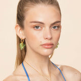 Green Grape Beaded Earrings