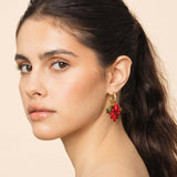 Candy Currant Beaded Earrings