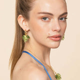 Green Grape Beaded Earrings