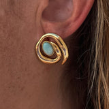 Ocean Ember Stud Earrings