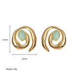 Ocean Ember Stud Earrings