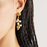 Shell Pearl Drop Earrings