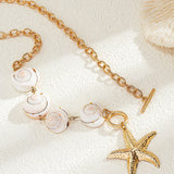 Seashell & Starfish Pendant Necklace