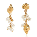Shell Pearl Drop Earrings