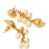 Shell Pearl Drop Earrings