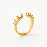 Coral Pearl Openness Ring