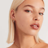 Two Tone Entwine Hoop Earrings
