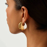 Two Tone Hoop Earrings