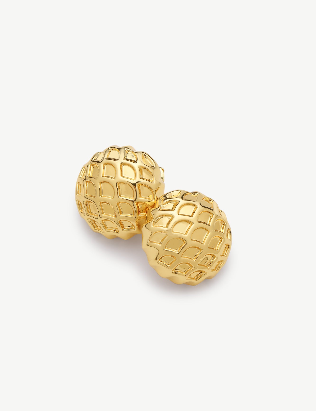 Round Textured Stud Earrings