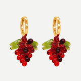 Candy Currant Beaded Earrings