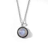 Lunar Halo Moonstone Necklace