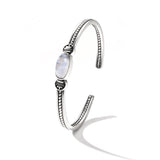 Celestial Crescent Moonstone Bracelet