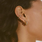 Two Tone Entwine Hoop Earrings