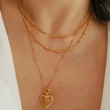 Ridge Heart Pendant Necklace