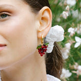Candy Currant Beaded Earrings