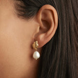 Moonlit Tides Pearl Drop Earrings