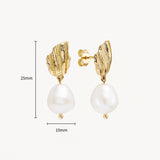 Moonlit Tides Pearl Drop Earrings
