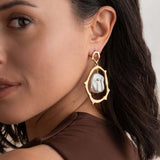 Irregular Shape Pearl Drop Earrings