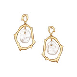 Irregular Shape Pearl Drop Earrings