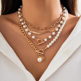 Pearl Decor Chain Layered Necklace