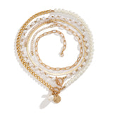Pearl Decor Chain Layered Necklace