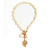 Starfish Shell Pendant Beaded Necklace