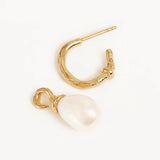 Tranquillity Pearl Hoops Earrings