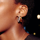 Dome Double Ridge Hoop Earrings