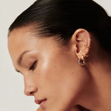 Two Tone Entwine Hoop Earrings